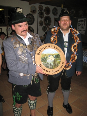 Foto Schützenkönig Zimmermann Hermann mit Vizekönig Steinbrecher Hans