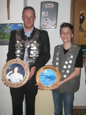 Foto Schützenkönig Christian Döscher und Jugendkönig Richard Loher