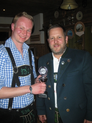 Foto Florian Conrad mit Schützenmeister Hans Steinbrecher