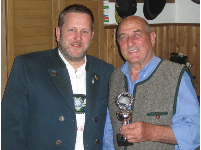Foto Schützenmeister Hans Steinbrecher mit Günther Wörner