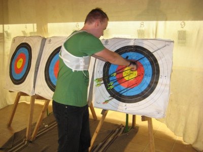 Foto Döscher Christian beim Pfeile holen