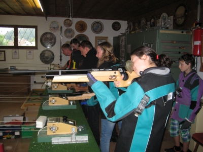 Foto beim Luftgewehrschießen