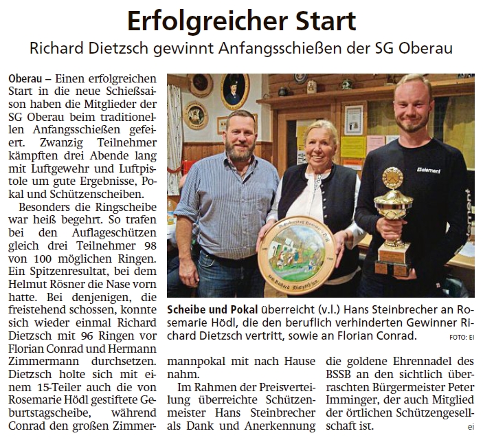 Artikel im Garmisch-Partenkirchner Tagblatt