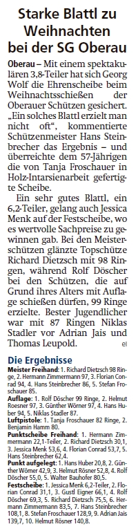 Artikel im Garmisch-Partenkirchner Tagblatt